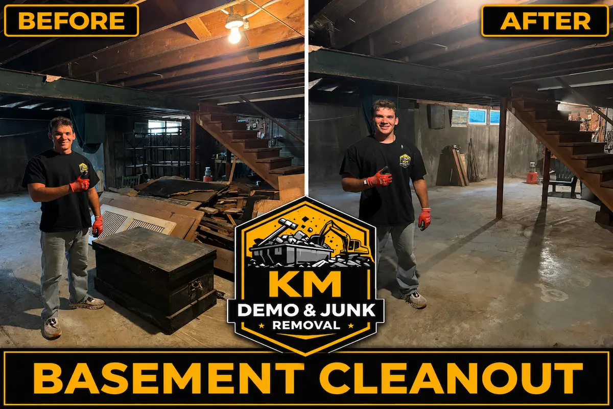 Basement cleanout service near Lake Zurich IL